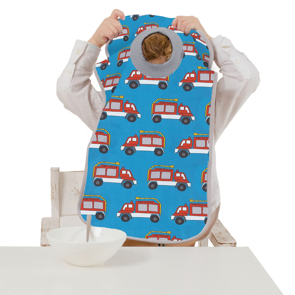 Bavaglino Asilo Intelligenti BUDHI BUDHA® Cotone Bio GOTS e Oekotex / Bavaglino Con Elastico e Marsupio Integrato / Bavette Pappa Per Bambini Da 6 M a 4 anni / Bavaglini Pappa Svezzamento