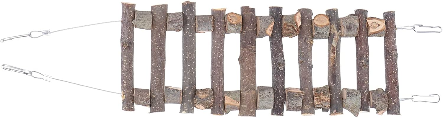 Hamster Toy, Wooden Pet Ladder Soft Animal Bendable Bridge Toy for Hamster Mouse/Squirrel/Parrot