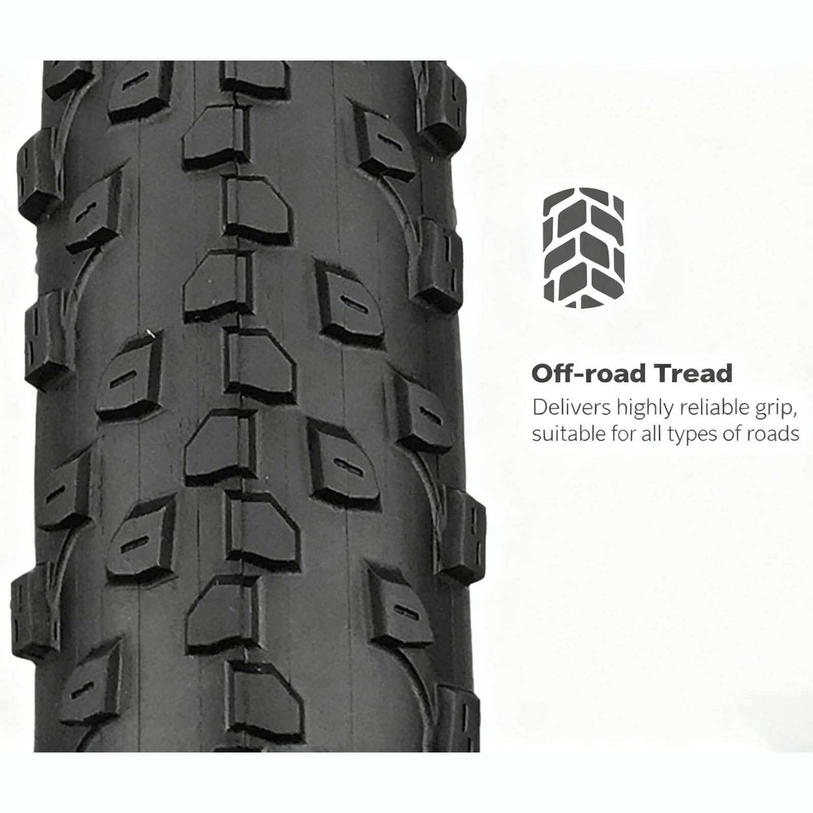 14x1.9 Opona Rowerowa, Odporna na Przebicia, Wzór Bieżnika Off-Road, Kompatybilna z Rowerami Górskimi i Hybrydowymi, Ciśnienie 280-450 kPa(TIRE)