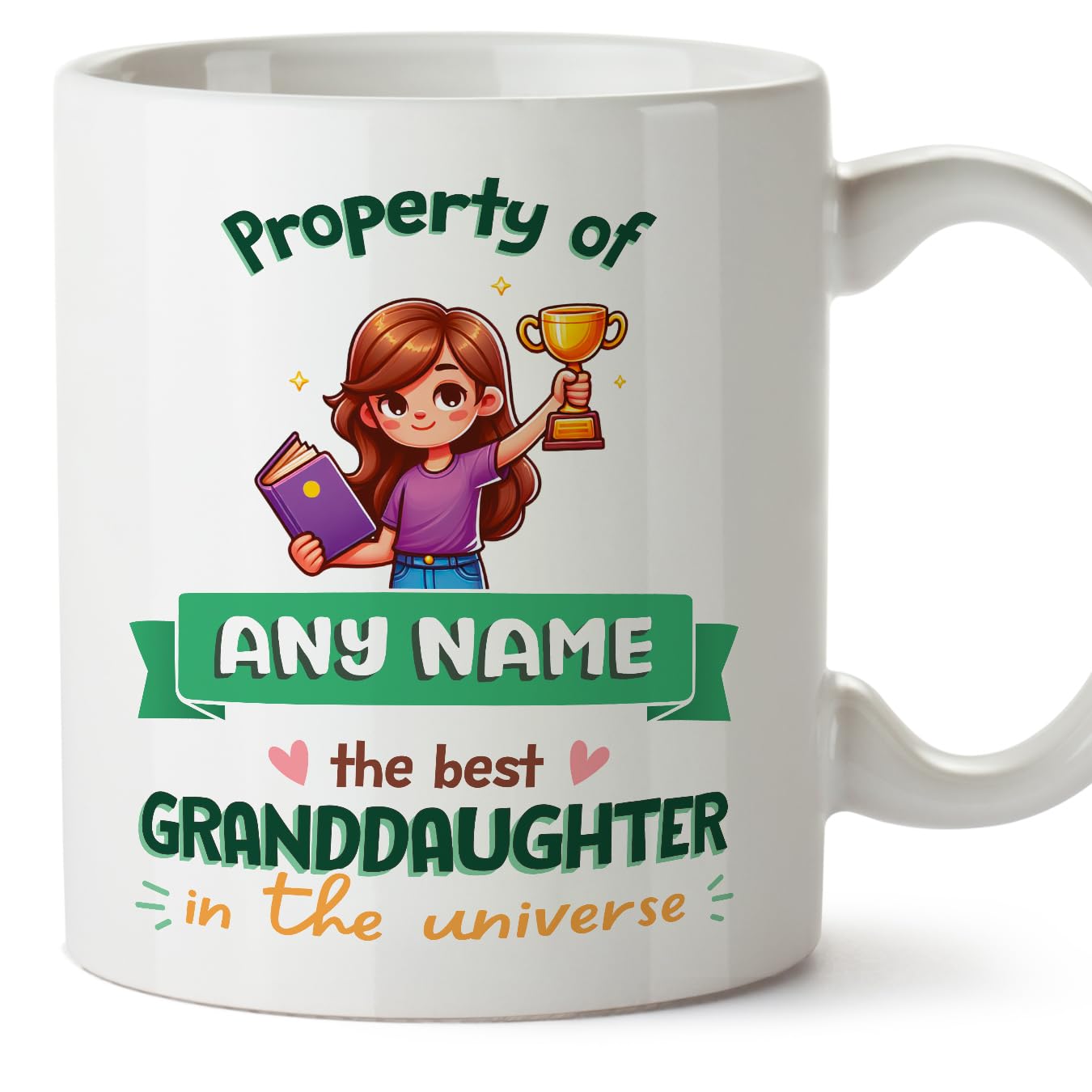 MUGFFINS Granddaughter Mug - in English - Property of - Funny Gift - Ceramic 11oz Mug