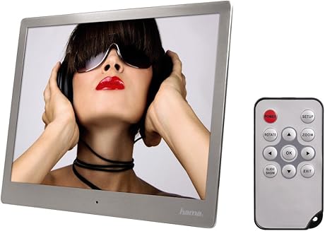 Hama Digitaler Bilderrahmen Slim Steel 2464 97 Zoll SDSDHCMMC-Kartenslot USB 20 mit Fernbedienung silber Hama Digitaler Bilderrahmen Slim Steel 2464 97 Zoll SDSDHCMMC-Kartenslot USB 20 mit Fernbedienung silber
