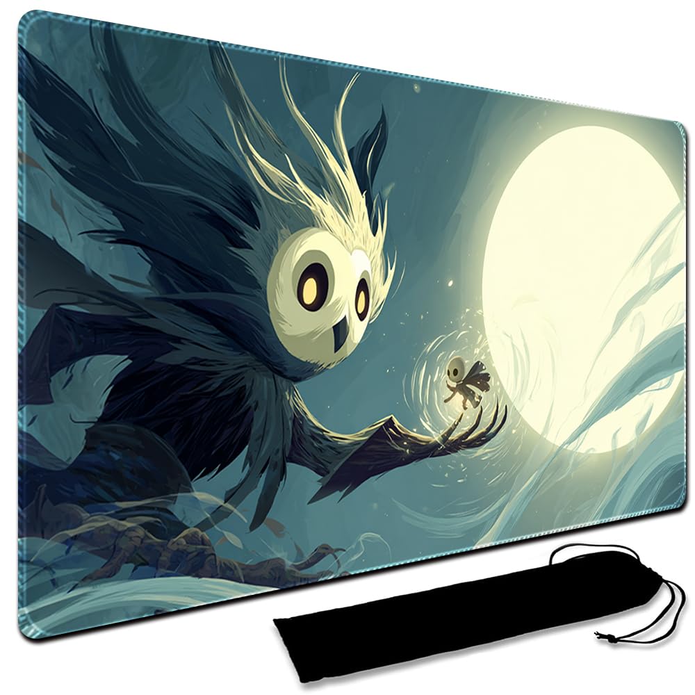 MTG Playmat,With Storage black Bag Szie 60 x 35CM , With Zone MTG playmat Stitched Edges Game Play Mat Trading Card Game Playmats Mouse Pad Smooth Rubber Surface TCG Game Mat (No Zone,5)