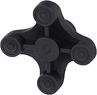 Vista 7 de Pongnas Quad Cane Tips for Stability 4 Prong Self Standing Cane Tip with Non Slip Rubber Base for Canes with 19mm Threaded Shaft Heavy Duty ABS