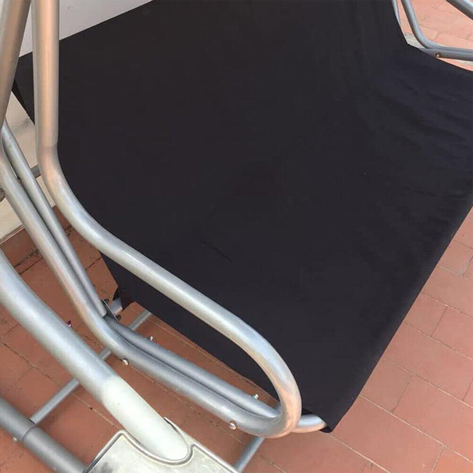 Balancelle Jardin en Tissu 600D Oxford Imperméable, Toit Rechange pour Balançoire Extérieur, Housse Rechange Anti-UV/Pluie pour Chaise Balançoire D'extérieur 2 À 3 Places
