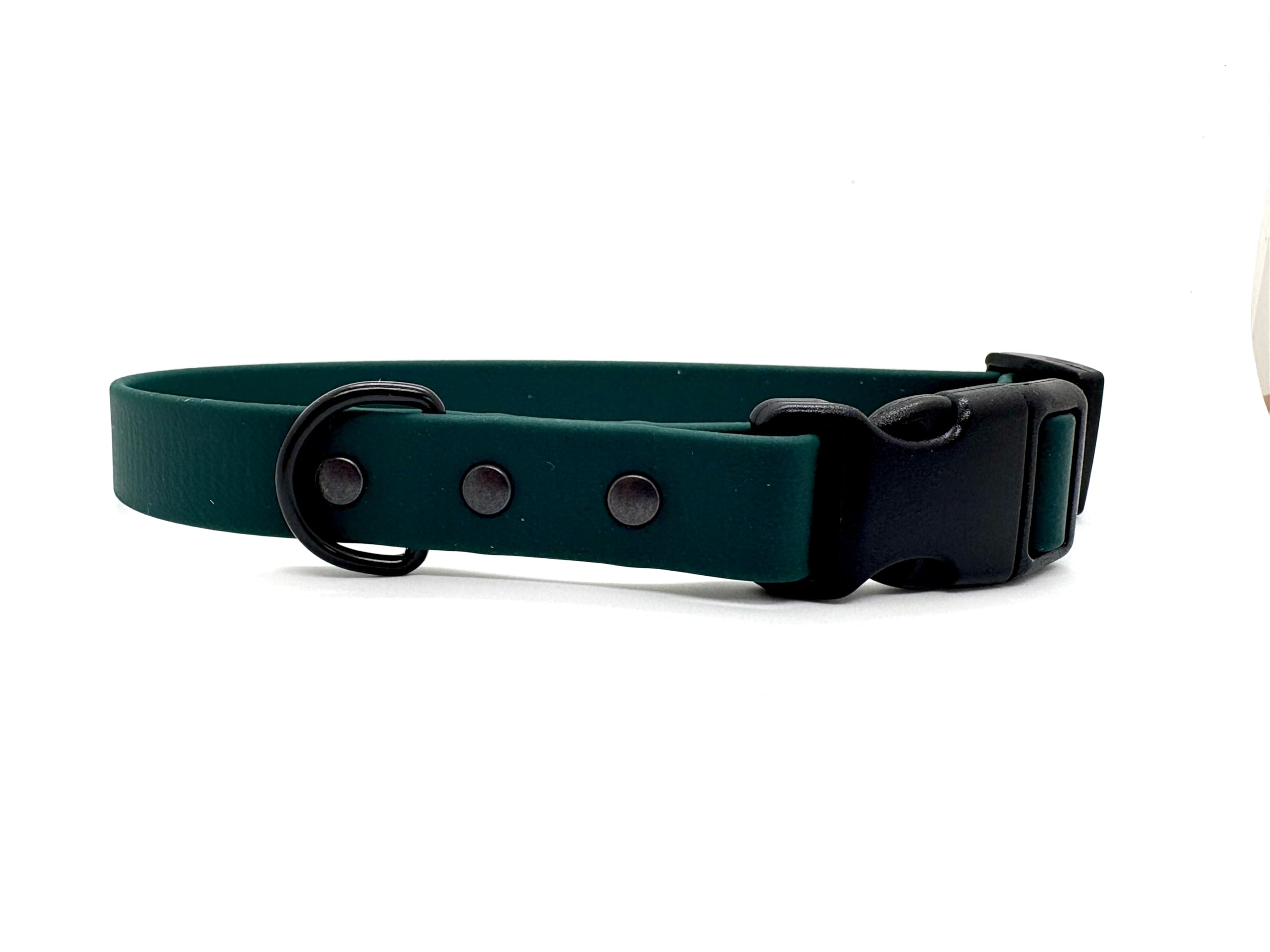 Biothane Waterproof Dog Collar with Quick Release Buckle (Forest Green, Small 25cm-30cm 20mm wide) โ image 1