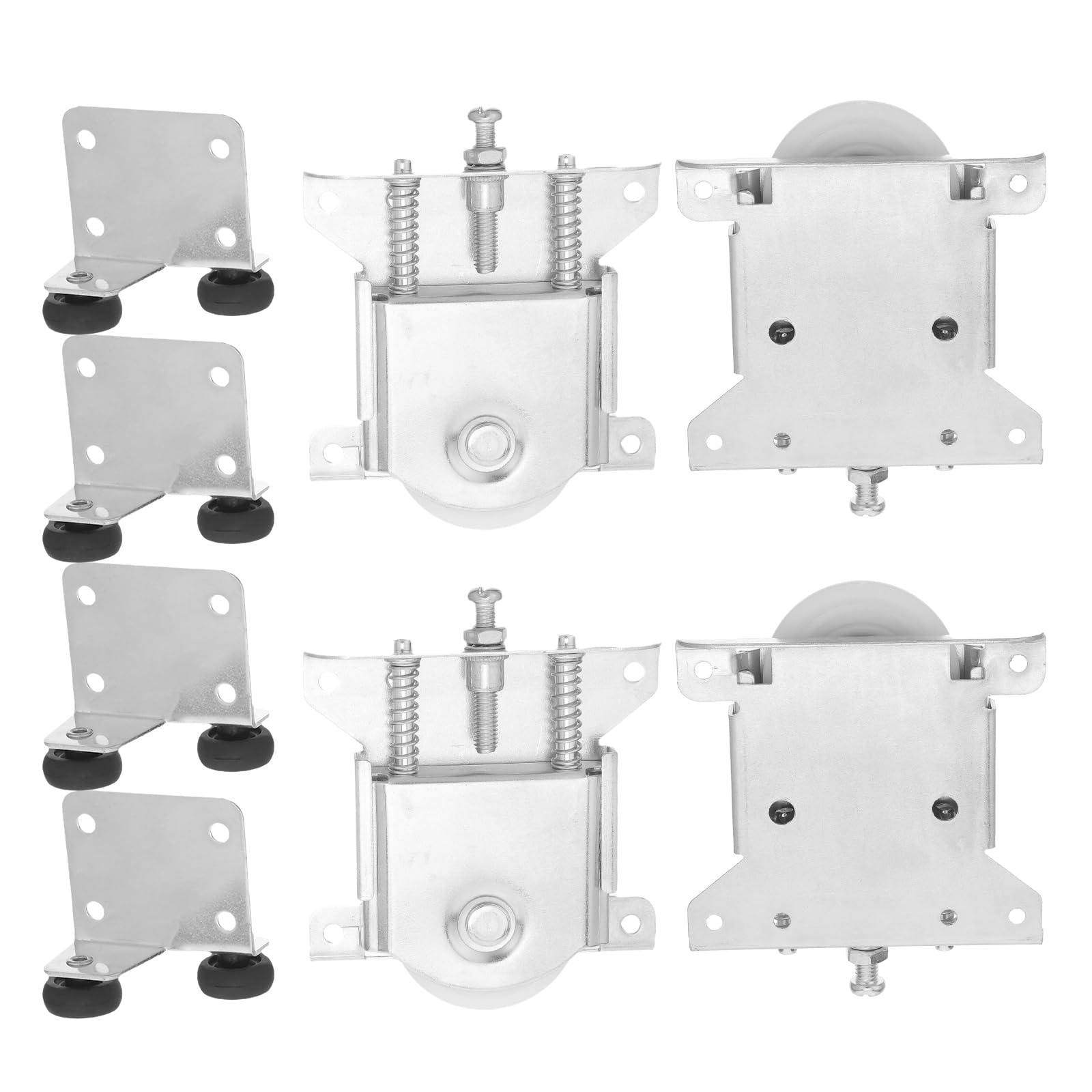 44mm Sliding Door Wheels 8pcs (4 Top 4 Bottom) Closet and Cabinet Roller Hardware Kit, Wardrobe Door Roller Assembly for Smooth Sliding Track Replacement