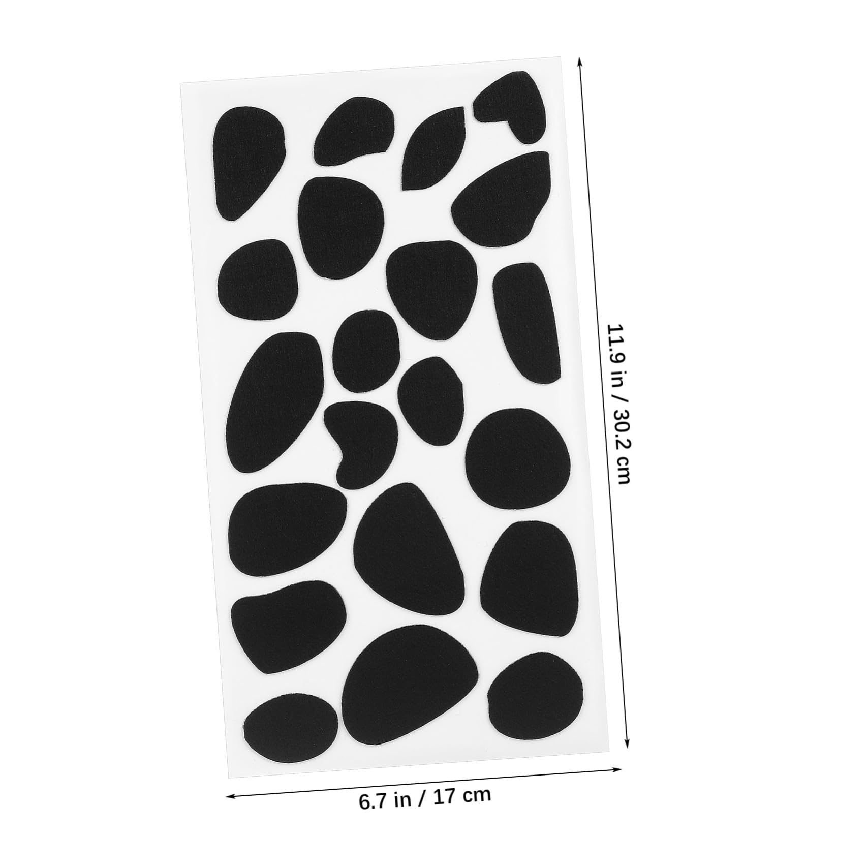 SUPVOX High Adhesion Felt Dalmatian Print Fabric Stickers for Wall Hanging DIY Projects