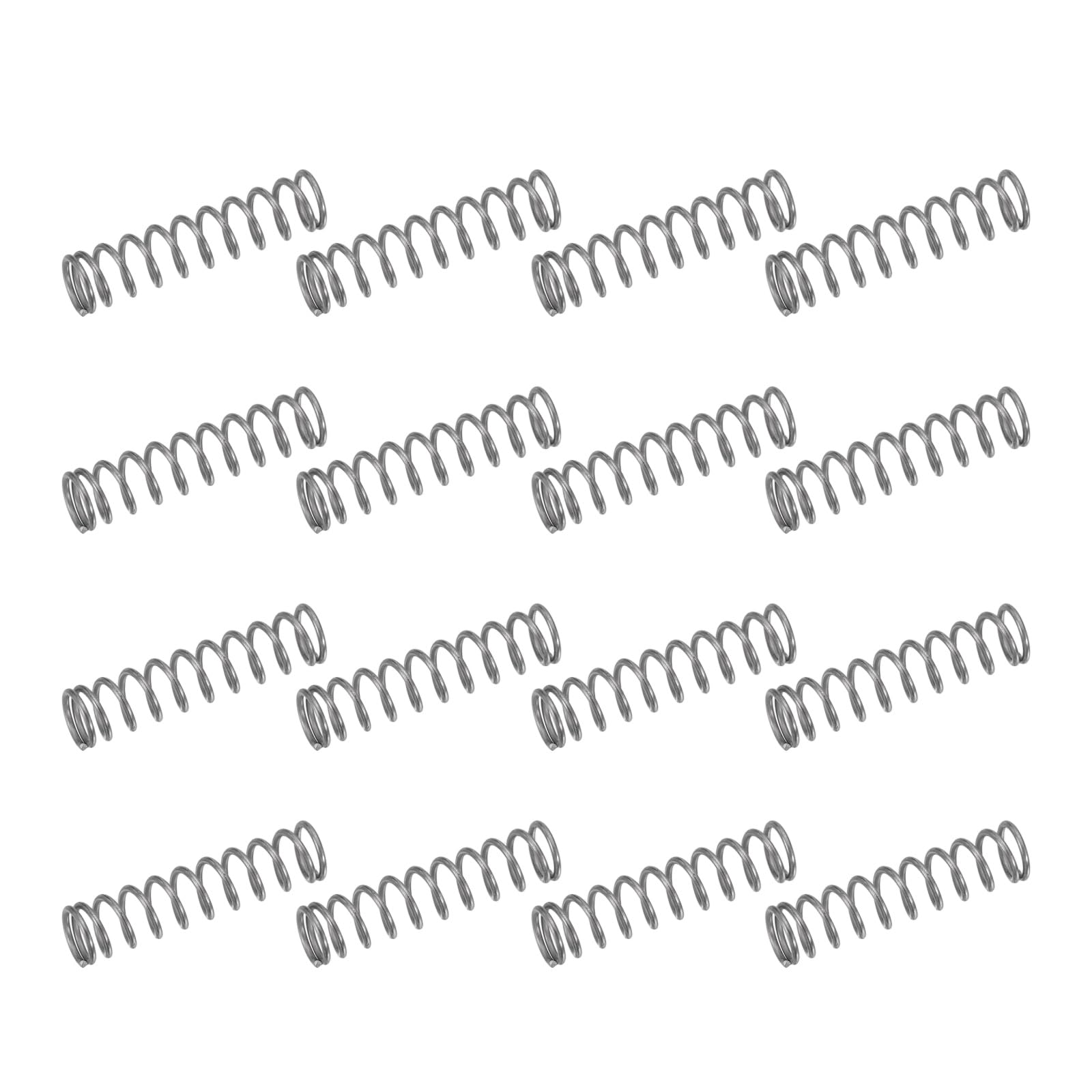 sourcing map Lot de 50 ressorts de compression en acier inoxydable 304, 0,5 mm x 5 mm x 20 mm, petits ressorts pour réparation à la maison, bricolage, atelier et utilisation industrielle (argenté)