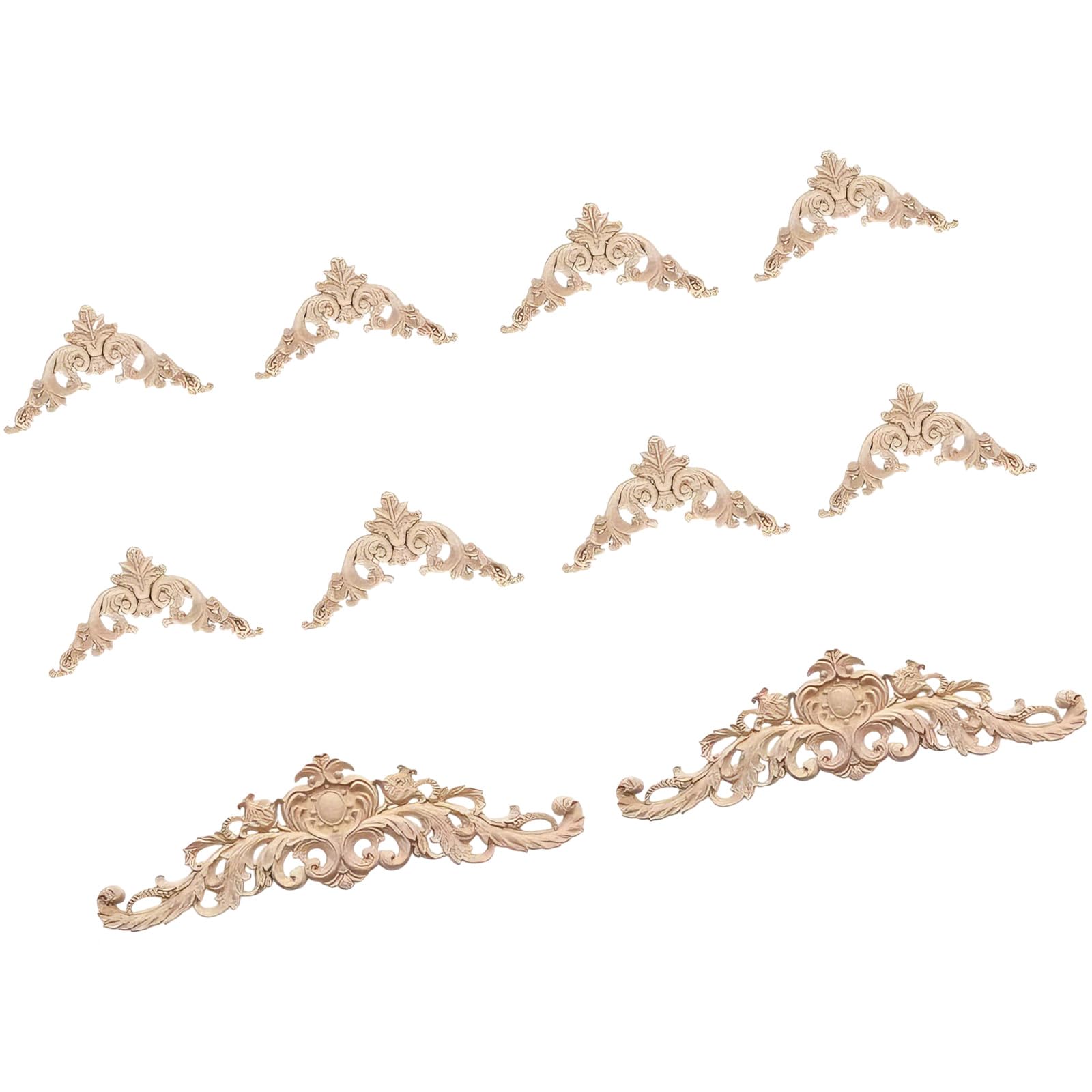 Appliques en bois brut onlays sculptés pour réparer et embellir une armoire