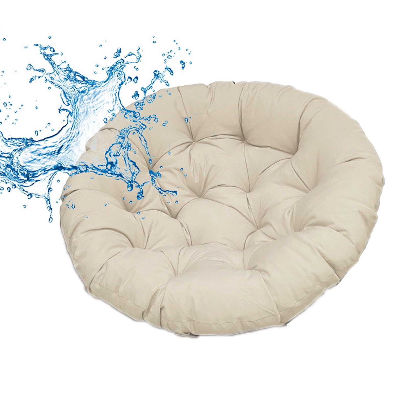Cuscini Rotondi per Sedie da Esterno da Giardino Idrorepellente per Poltrona da Giardino, Sedia Girevole, Poltrona in Vimini, Sedia da Balcone(B,100×100cm)