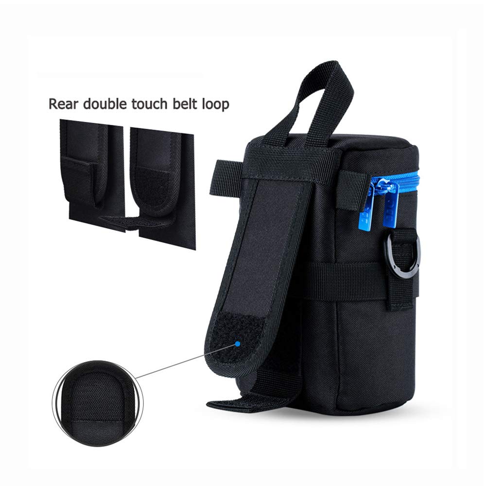JJC Camera Lens Case Pouch Padded Bag Fits Lens up to 3.1 x 6.1 D x L | for Canon RF 85mmEF-S 55-250mmEF 75-300mmNikon Nikkor AF-S 55-300mm Lens & More Waterproof Polyester with Shoulder Stra product thumbnail 8