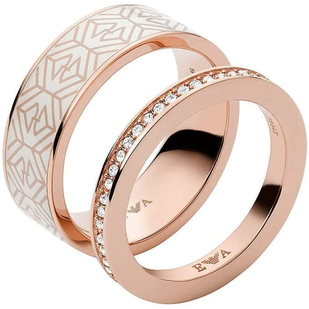 Emporio ArmaniAnillo para Mujer Acero Inoxidable en Tono Oro Rosa