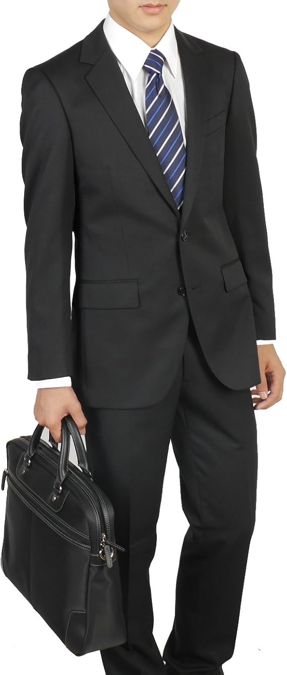 Amazon 秋冬 洋服倉庫 特選 スーツ 紳士物 ノータックスリムシルエット メンズ ビジネススーツ リクルートスーツ 黒無地 Rs01 スーツ ビジネスウェア 通販