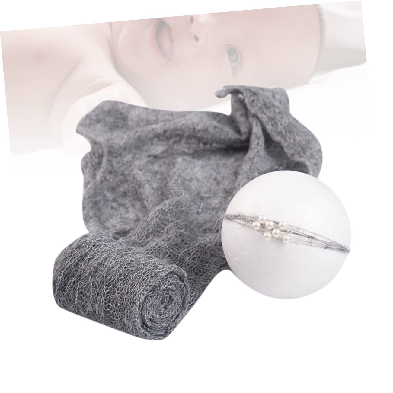 ibasenice 3 Stücke Baby Fotografie Requisiten Mohair Baby Wrap Swaddle Neugeborenen Foto Zubehör Komfortable Material Grau