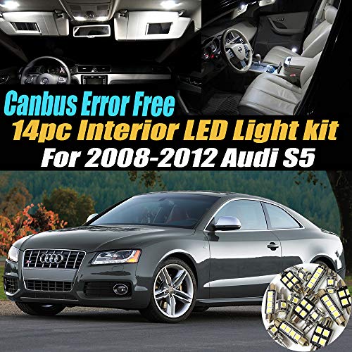 Kit de 14 luces LED interiores Canbus 6000K para Audi S5