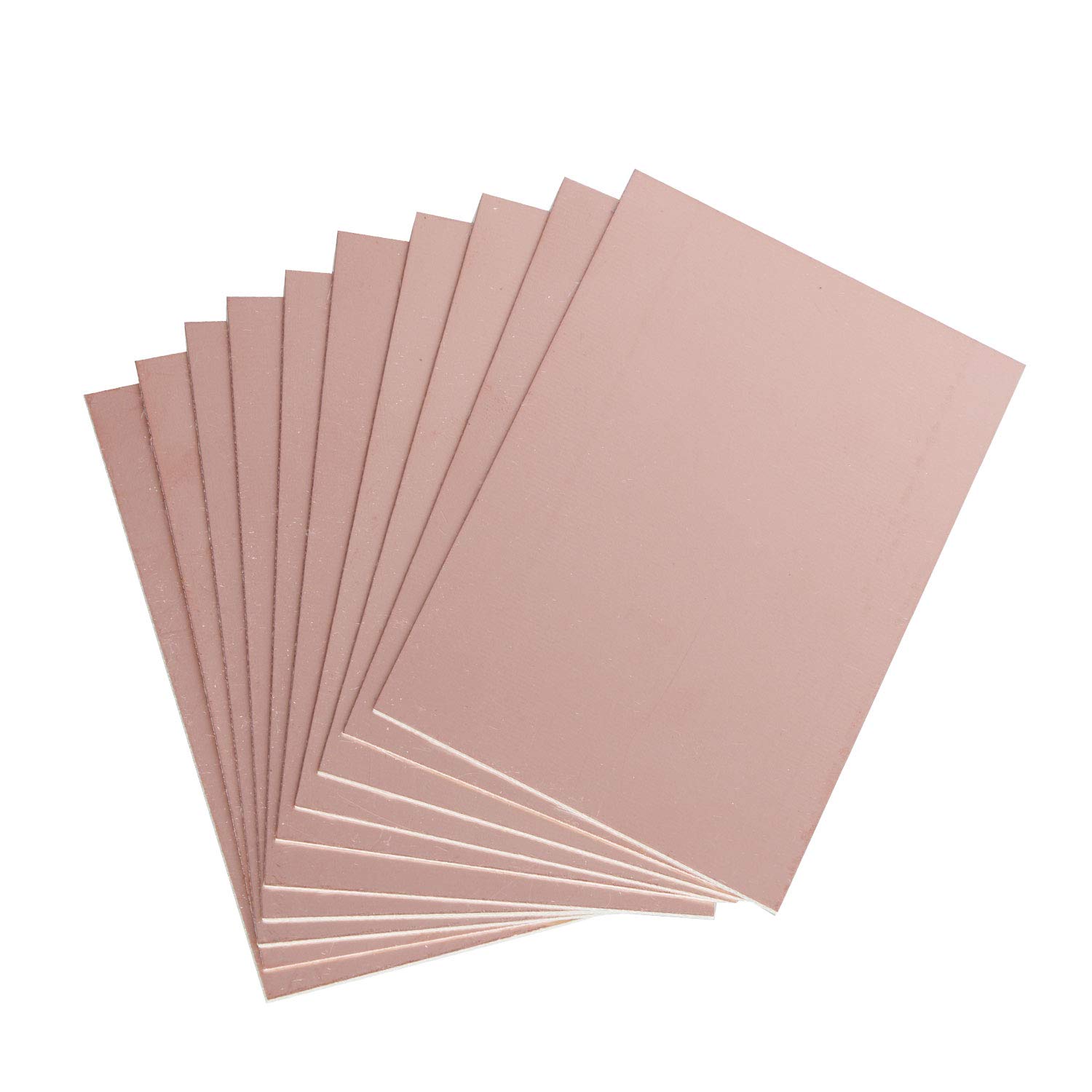 Aoje-Link Double Sided Copper Clad PCB Laminate Circuit Board, FR-4 Glass Fiber, 150 x 100 x 1mm, 10pcs, Red copper - Image 3