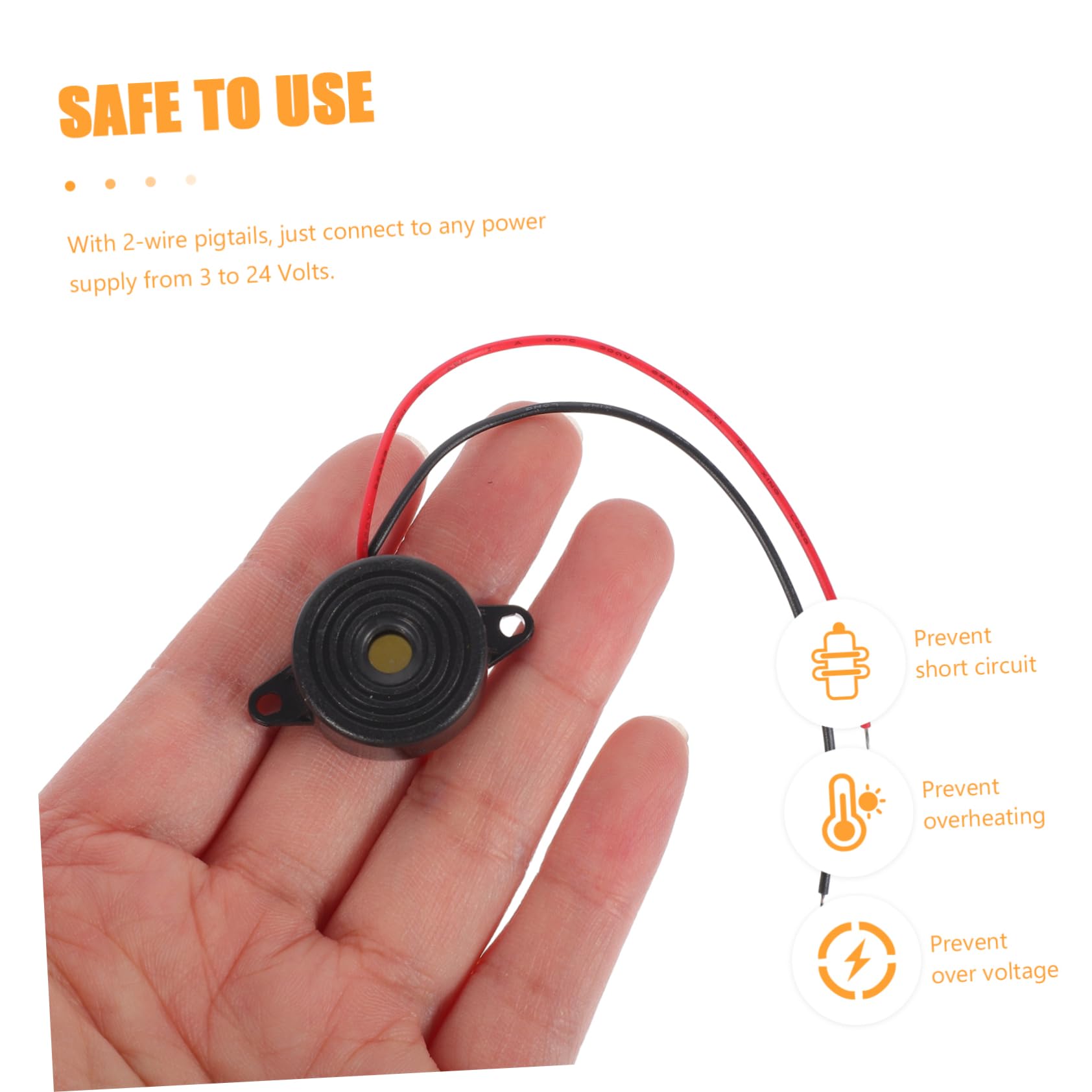 CIYODO Wide Voltage 3 Pack SMD Buzzer Home Buzzer Alarm Sounders 24V Electric Buzzer for Projects