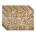 FASÄDE Traditional Style/Pattern 1 Decorative Vinyl 18in x 24in Backsplash Panel in Bermuda Bronze (5 Pack)