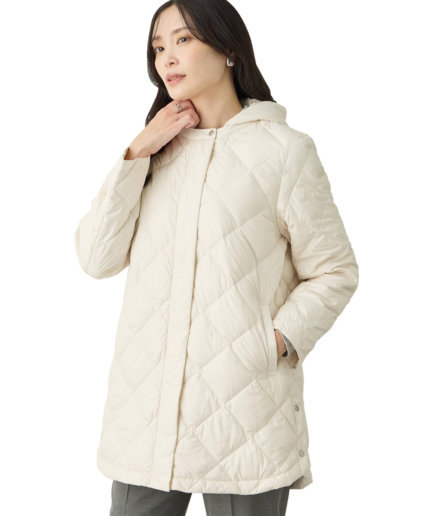 a/c design by alpha cubic(エーシーバイアルファキュービック) 355602 Women's Light Down Quilted Coat (Lightweight, Water Repellent, Hand Washable)-picture-16