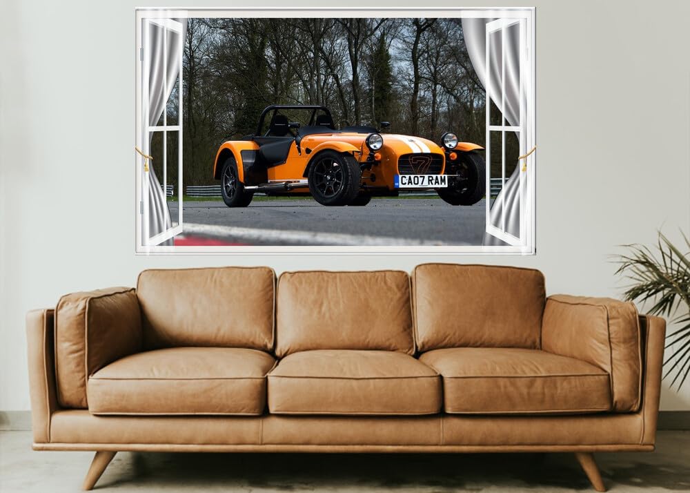 JVERF - JZZE14390 Caterham Seven| Self-Adhesive Open Window Wall Sticker