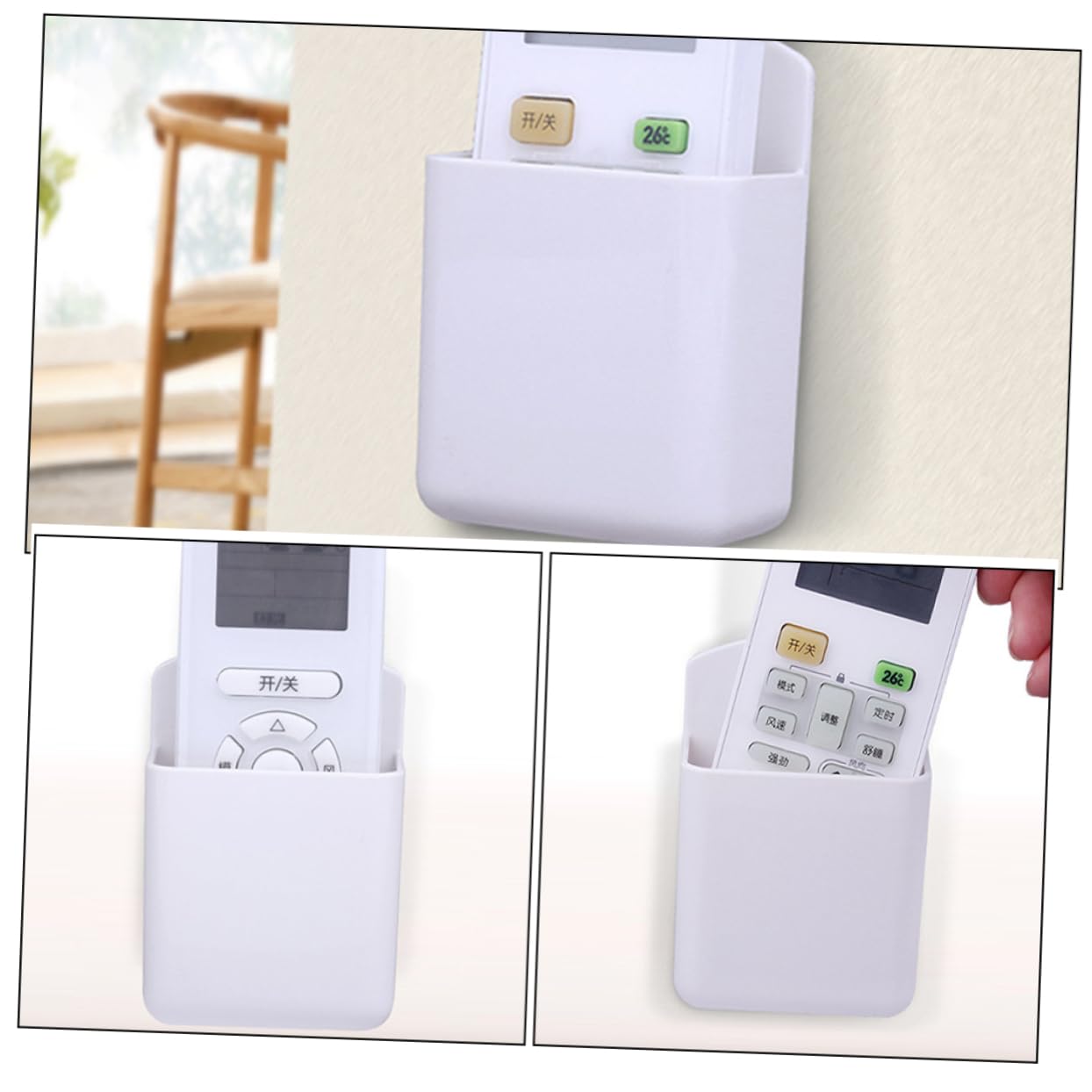 Cabilock 12 Piezas Colgador De Control Remoto Archivador De Pared Soporte para Teléfono para Colgar En La Pared Puerta Soporte De Pared para Mando a Distancia Papelera El Plastico