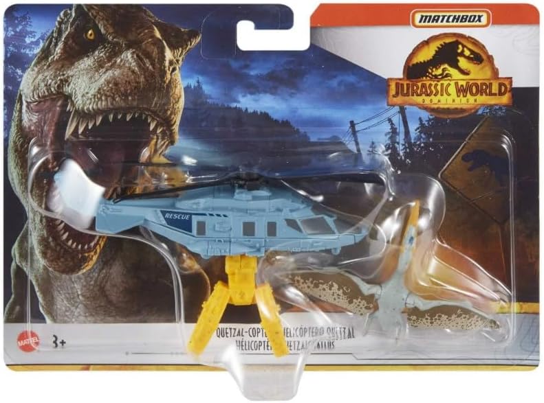 Miniatura 6 de Hot Wheels Jurassic World Rebirth, Vehículo y Figura de la Colección de Dinosaurios (Velociraptor Blue y Camión de Captura de Atrociraptor)