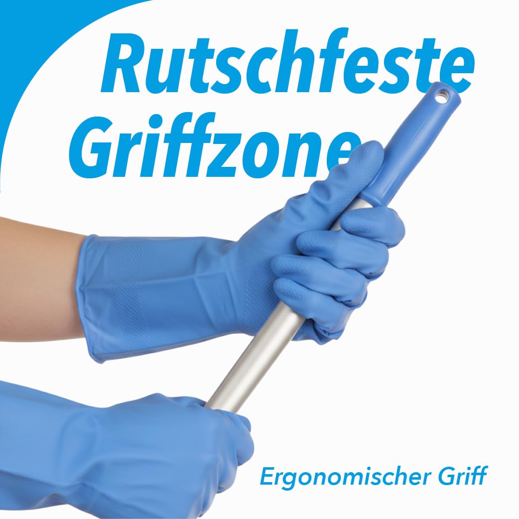 G.I.V. Bodenwischer Set 50cm Klapphalter mit Trittmechanik & Magnetverschluss + Teleskopstiel ausziehbar 88-150cm inkl. 5X Mikrofaser Wischmopp - Wischer Bodenreinigung - Gebäudereinigung