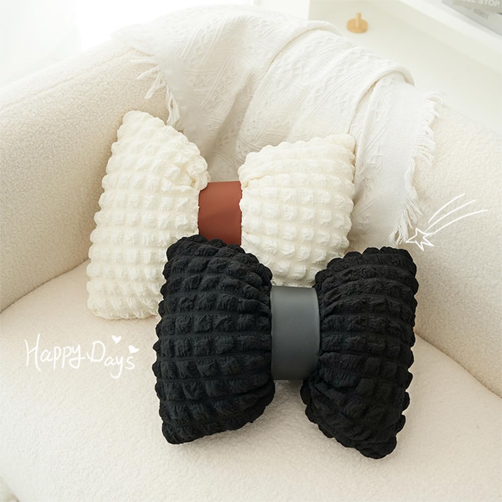 2 Pcs Bow Shaped Throw Pillow Bowknot Cushion Bow Lumbar Pillow Home Decorative Throw Pillows for Bed Couch Living Room Decor
