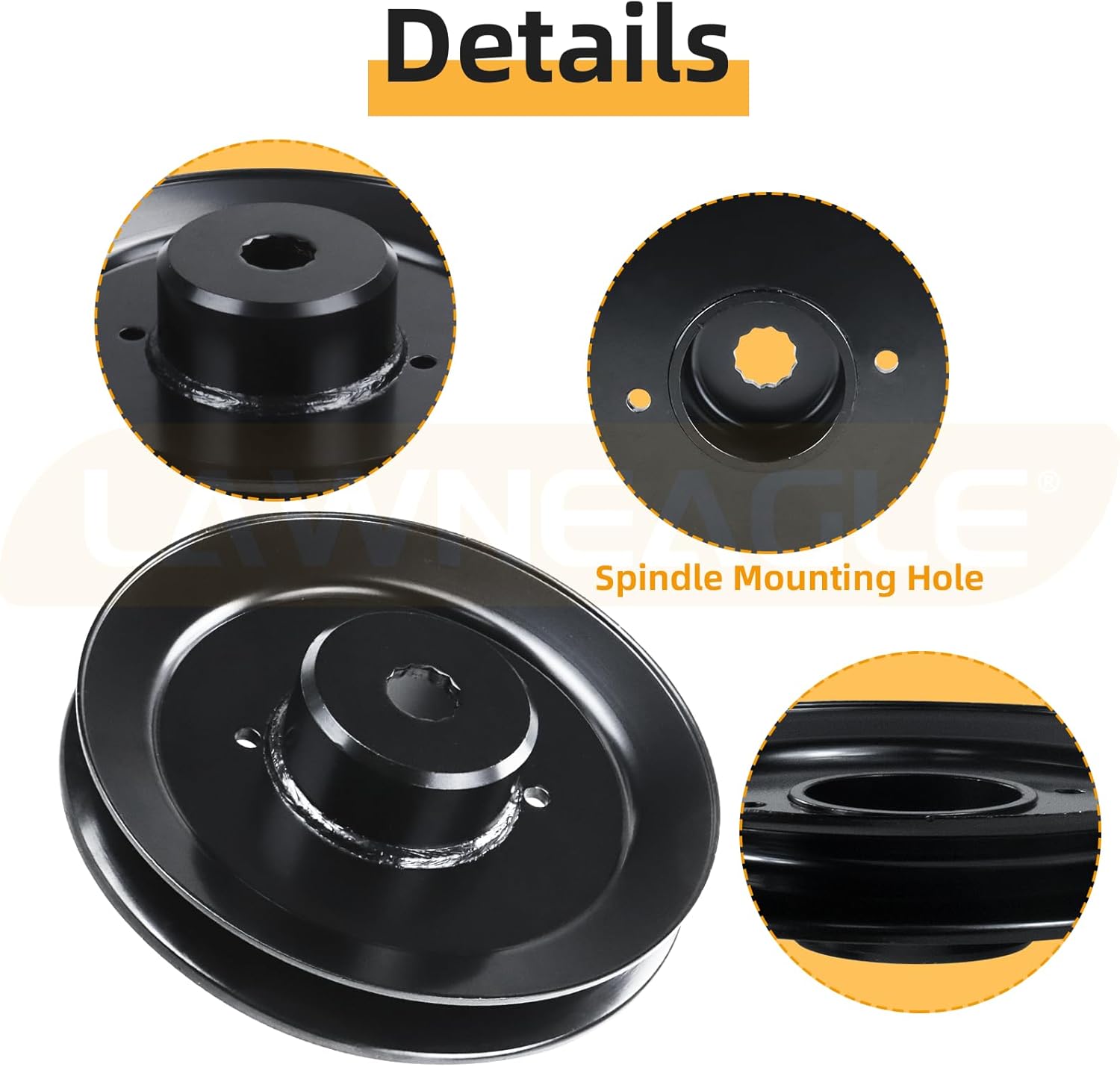 2 Pack 539113962 Pulley Replaces Husqvarna 539113962 Spindle Pulley, Husqvarna Deck Pulley 588586601 Deck Pulley, Husqvarna 588586601 Pulley for Husqvarna Z246, RZ46i, RZ4623 Lawn Mowers