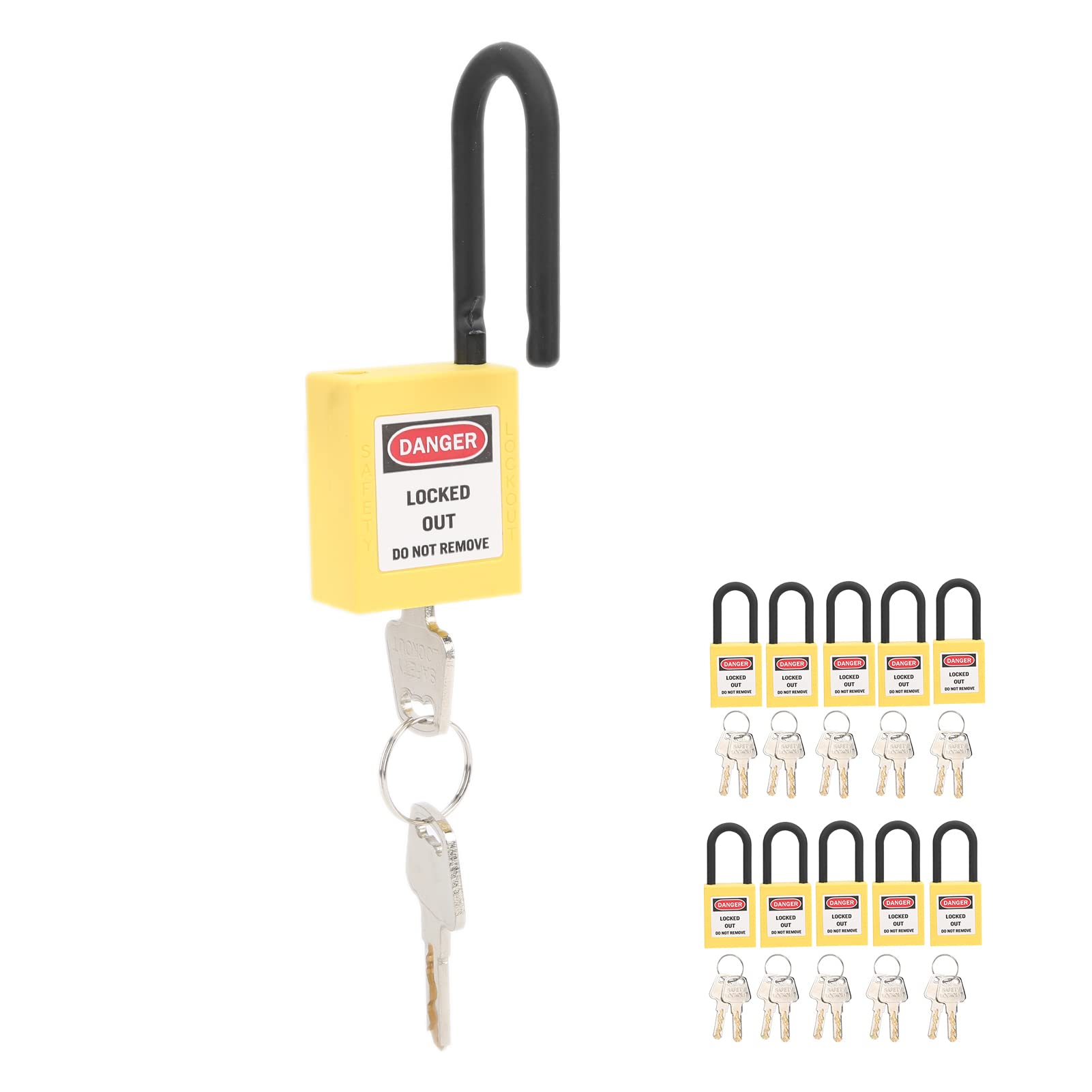 Sxhlseller 10 Zestawów 38mm Kłódka Blokady, Nylonowa Kłódka Tagout, dla