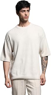 JACK & JONES Men's Cotton Solid Oversized Fit T-Shirt