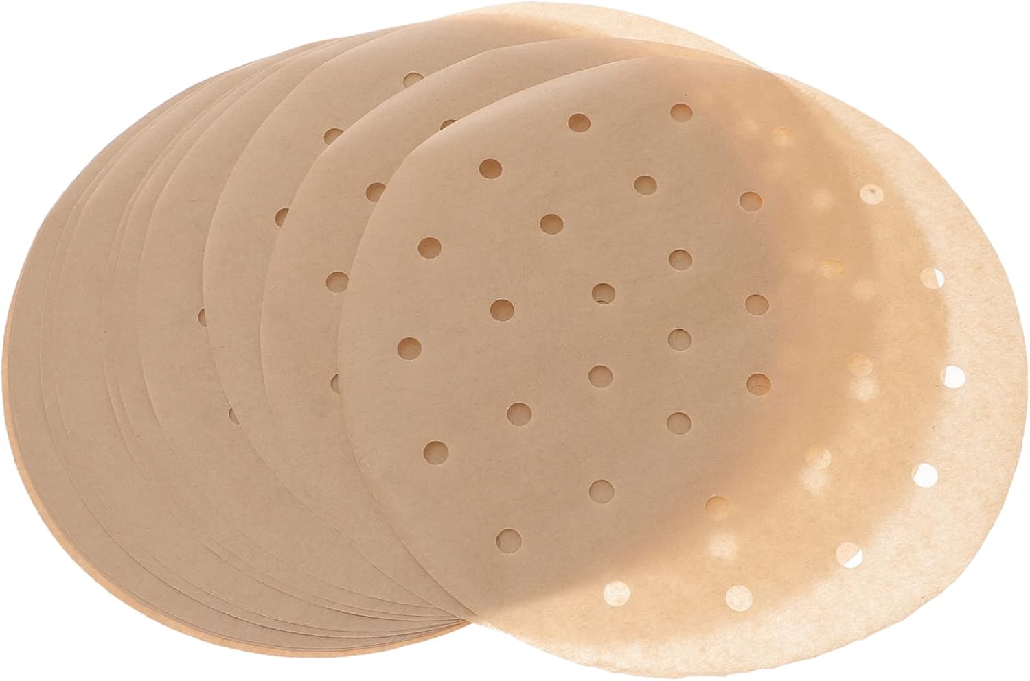 100pcs round Air Fryer Paper Liners, Khaki Oil Absorbent Paper