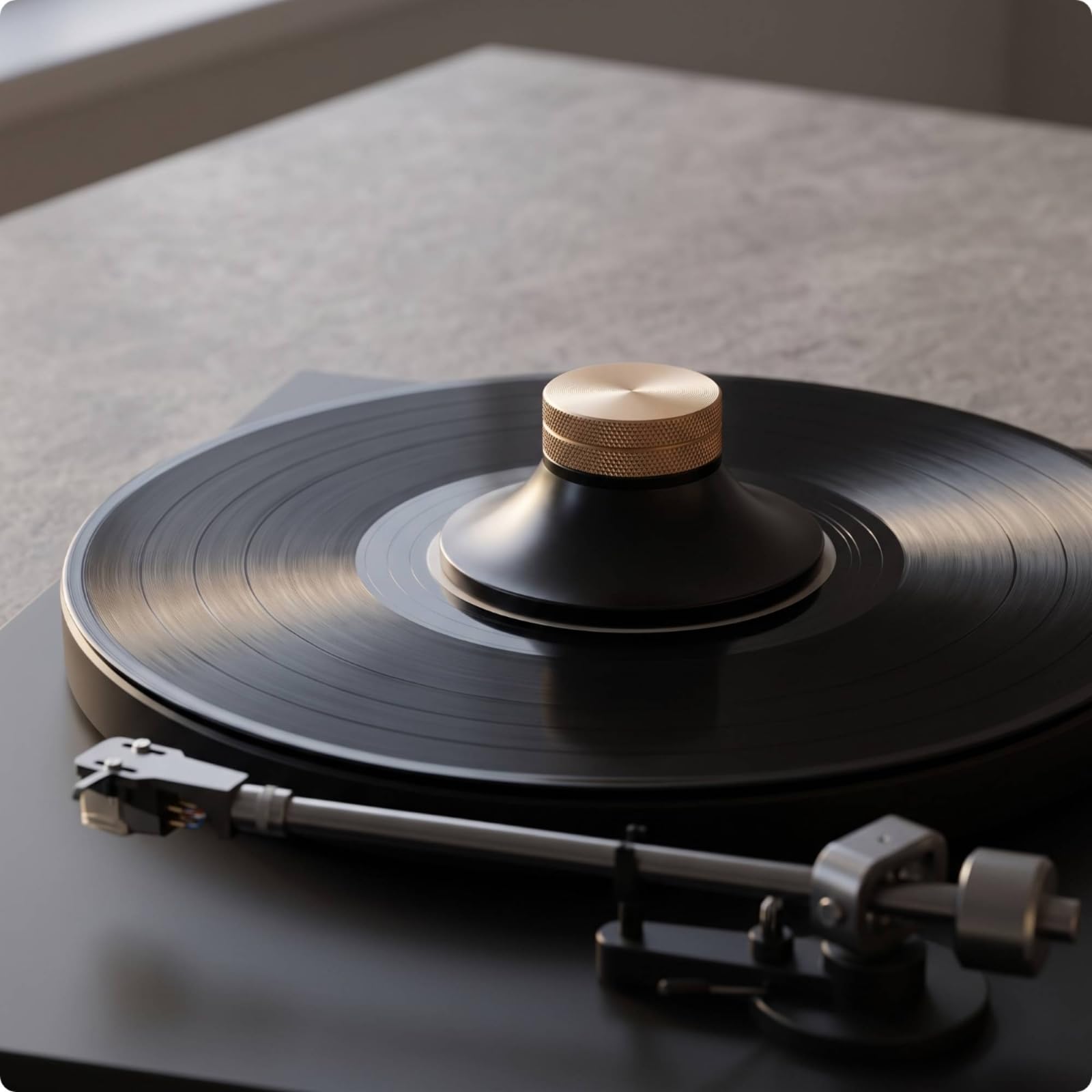 Record Player Stabilizer Stabilizzatore per Giradischi Peso Clamp Vinile Costruzione Robusta in Lega di Alluminio E Ottone Migliora Definizione E