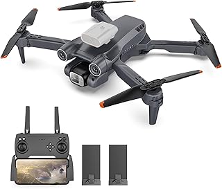 Moniss Drone RC com Câmera 4K Câmera RC Quadcopter com Função Controle de Gestos Trajetória Voo 360 Graus Roll 2 Bateria