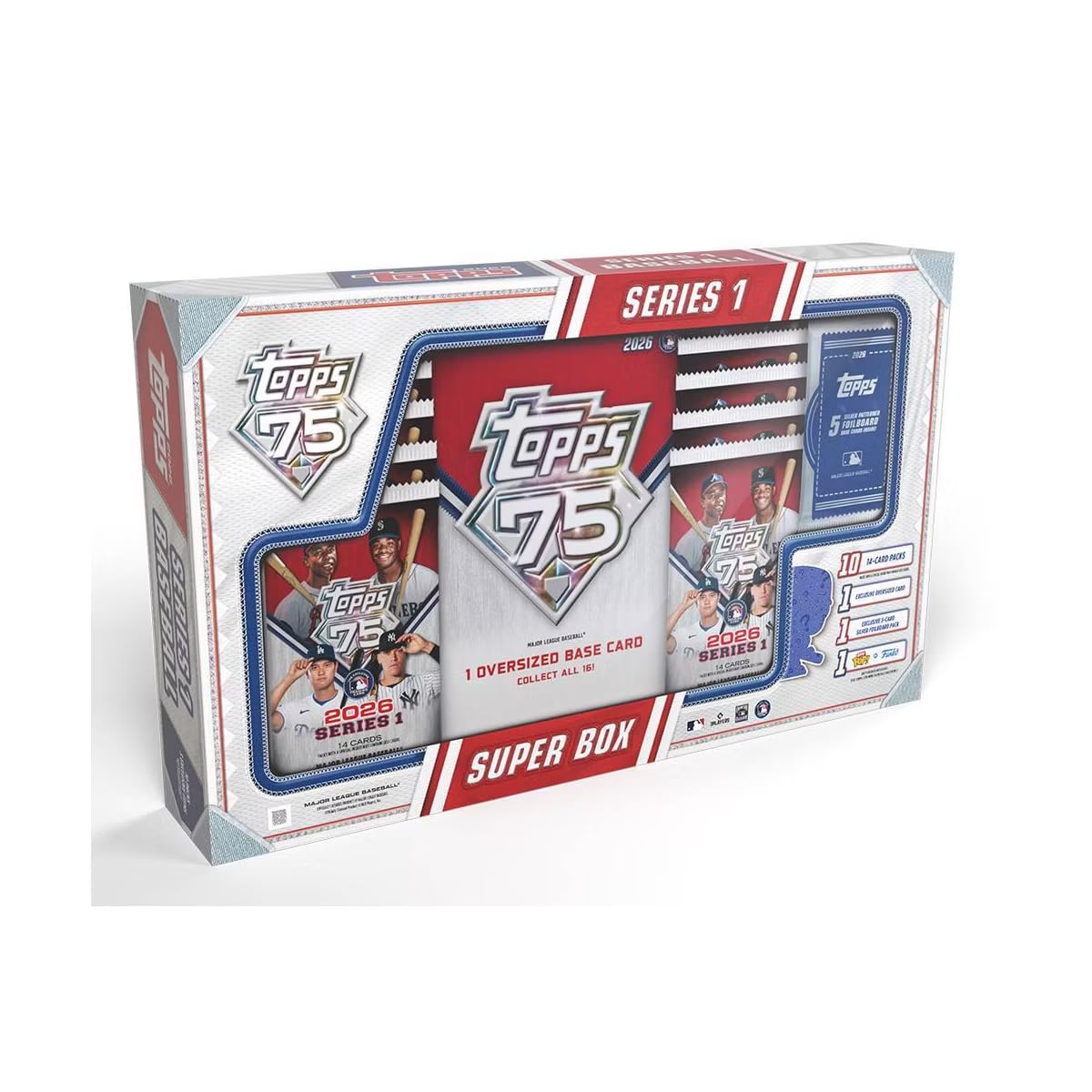 2026 Topps Baseball Series 1 Super Box Trading Card Box (Exclusive 5 Card Silver Foilboard Pack)