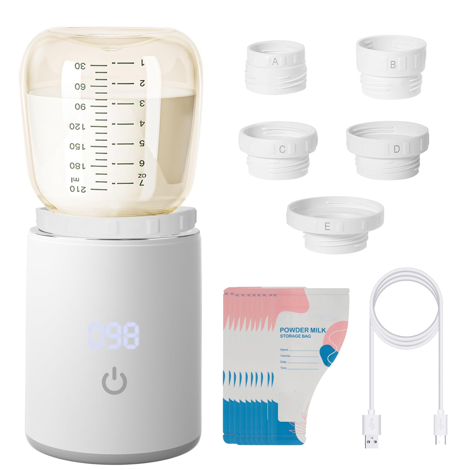 Scaldabiberon Portatile Hoapin - 5 Temperature, Batteria 9000mAh | Riscalda Latte In 5 Minuti - Foto 6