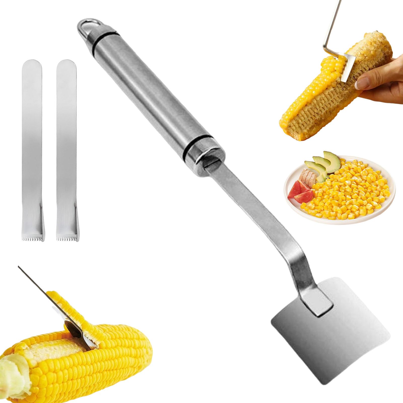 2024 NEW Corn Stripper for Corn On The Cob Remover Stainless Steel Corn Peeler Corn Cutter To Cut Corn Off The Cob Corn Shucker Corn Cutter