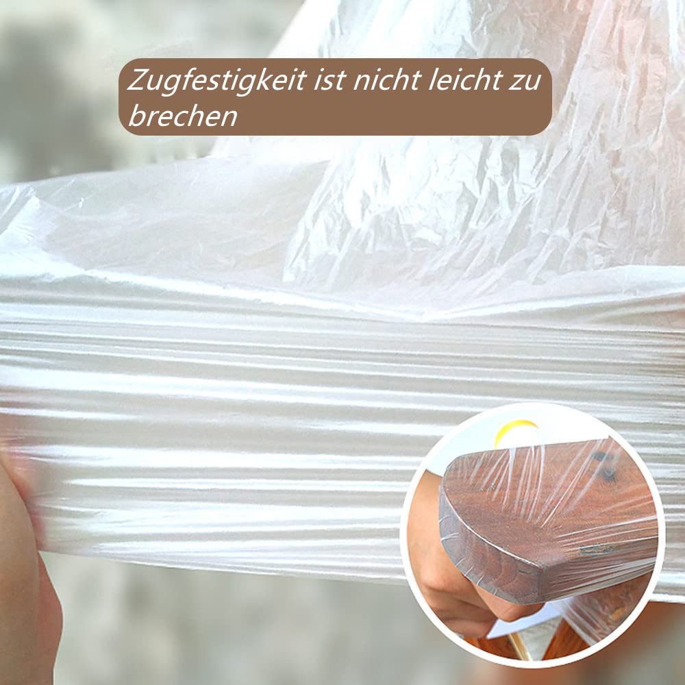 bimiti 6 rotoli di nastro adesivo per mascheratura, resistente agli strappi, nastro di copertura con pellicola, 270 cm x 20 m, nastro adesivo con pellicola, per superfici lisce e leggermente ruvide