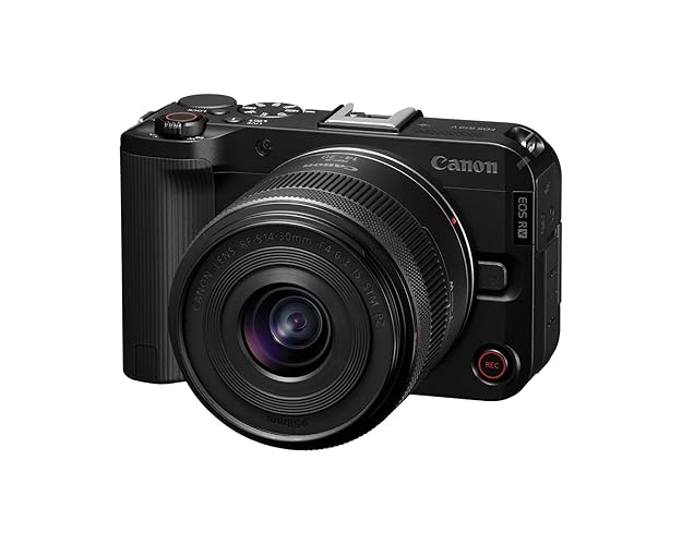 Canon EOS R50 V Mirrorless Camera with RF-S14-30mm F4-6.3 is STM PZ Lens, APS-C Sensor, 24.2 Megapixels, Ultra-Wide Zoom, Fast Autofocus, Vlogging and Live Streaming Kit for Content Creators, Black - with RF-S14-30mm F4-6.3