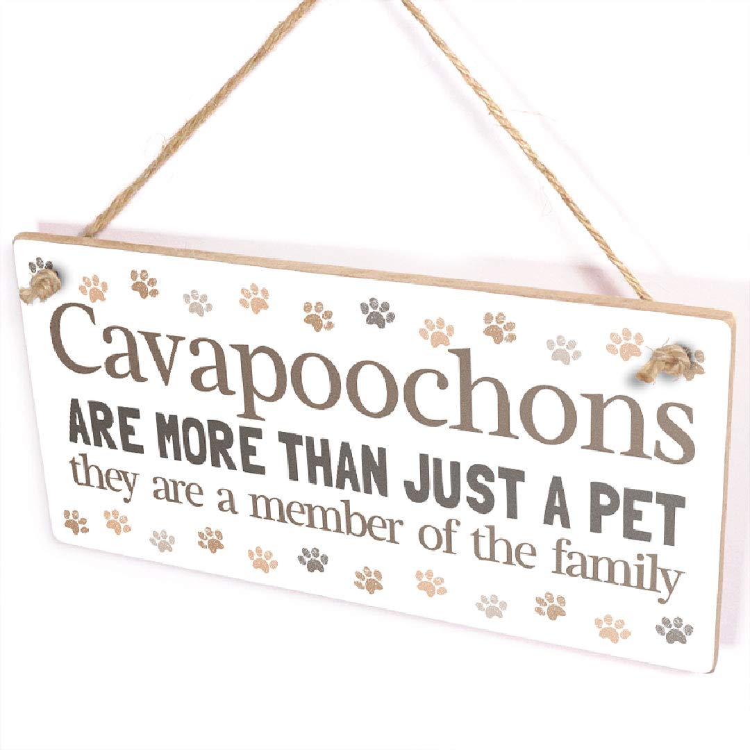 Button Hill Cottage Cavapoochons Are More Than Just A Pet They Are A Member Of The Family Sign - Adorable Cavapoochon Dog Gift