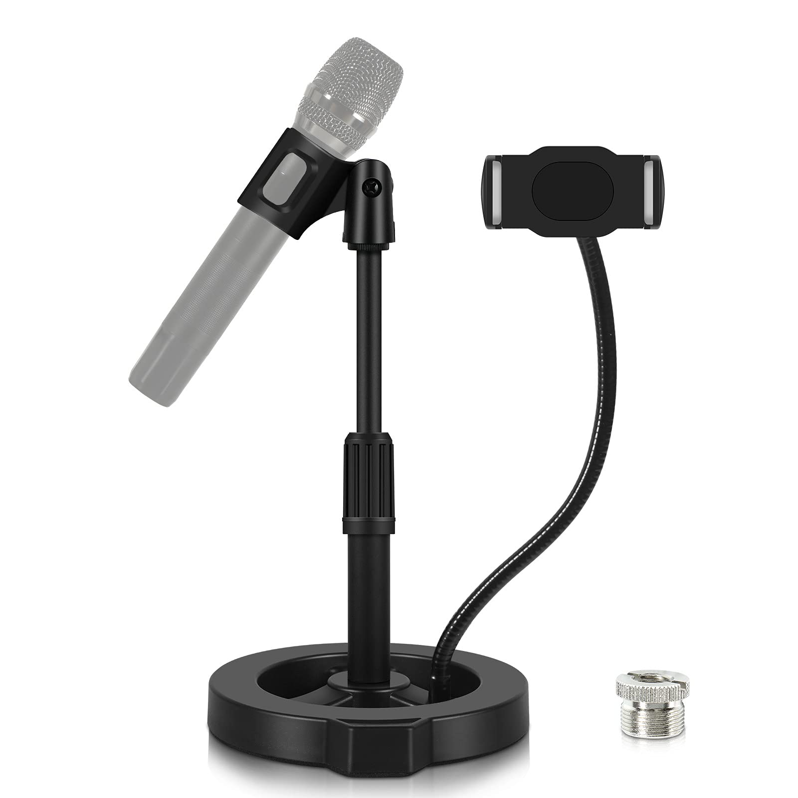 Buy JUNCHI Desktop Microphone Stand,Mic Stand Desk with Gooseneck