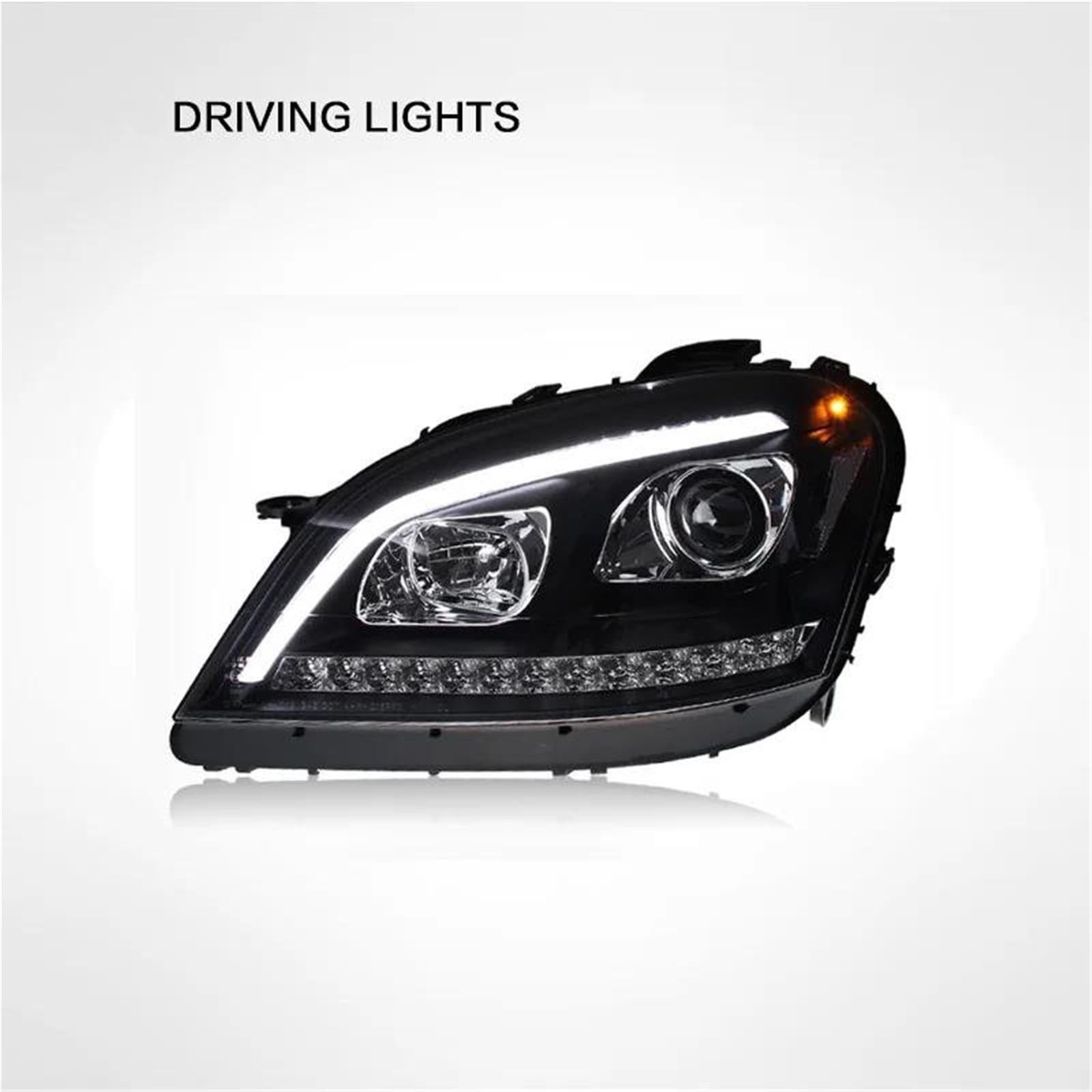 Migliora la sicurezza della guida notturna Gruppo Fari Auto Modificato Luci Di Marcia Diurna Streamer Indicatori Direzione Accessori Per Benz W164 2005-2008