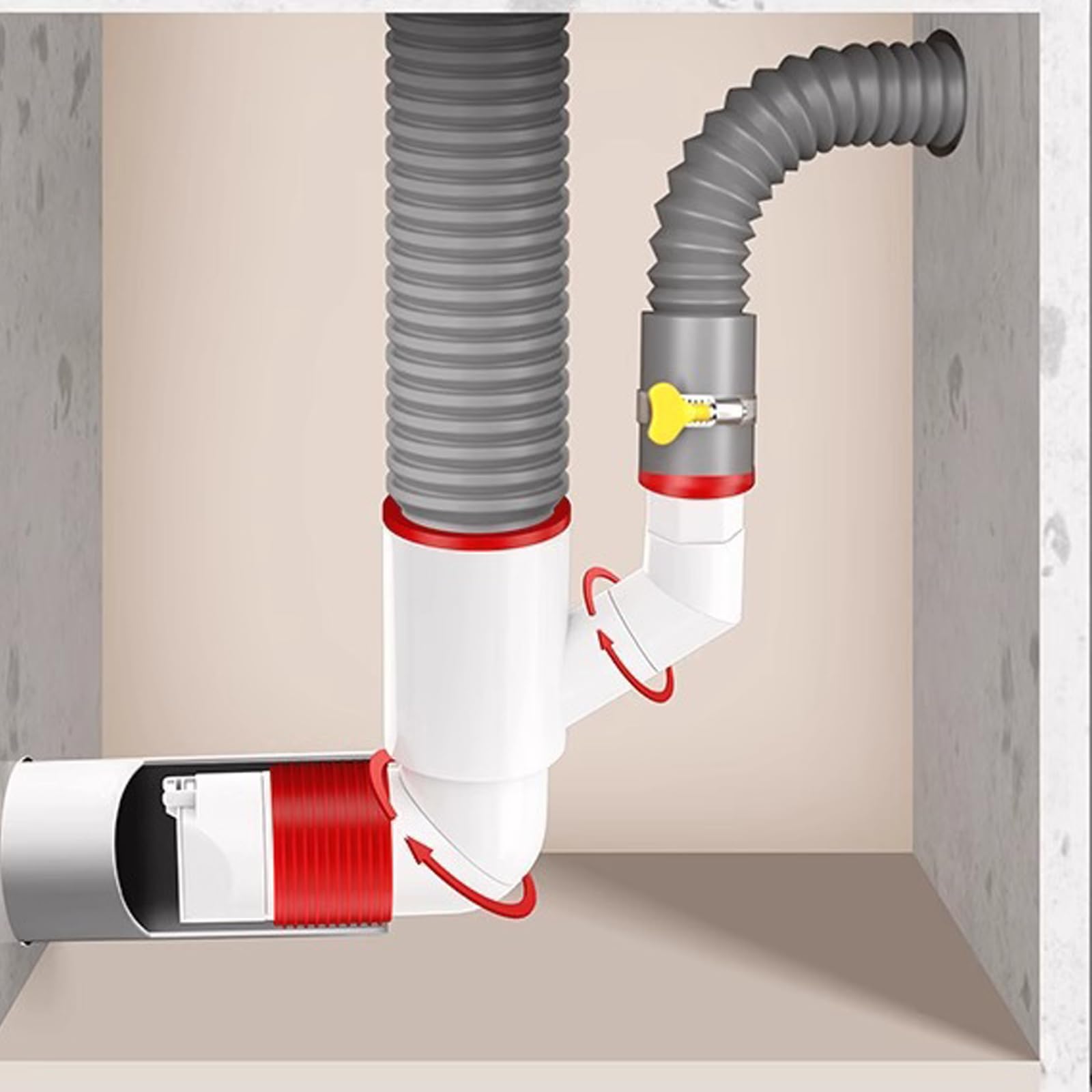 Long Time Use Odor Proof Rotating Drain Plumbing Connectors Bathroom Accessory Kitchen Supplies For Household Use