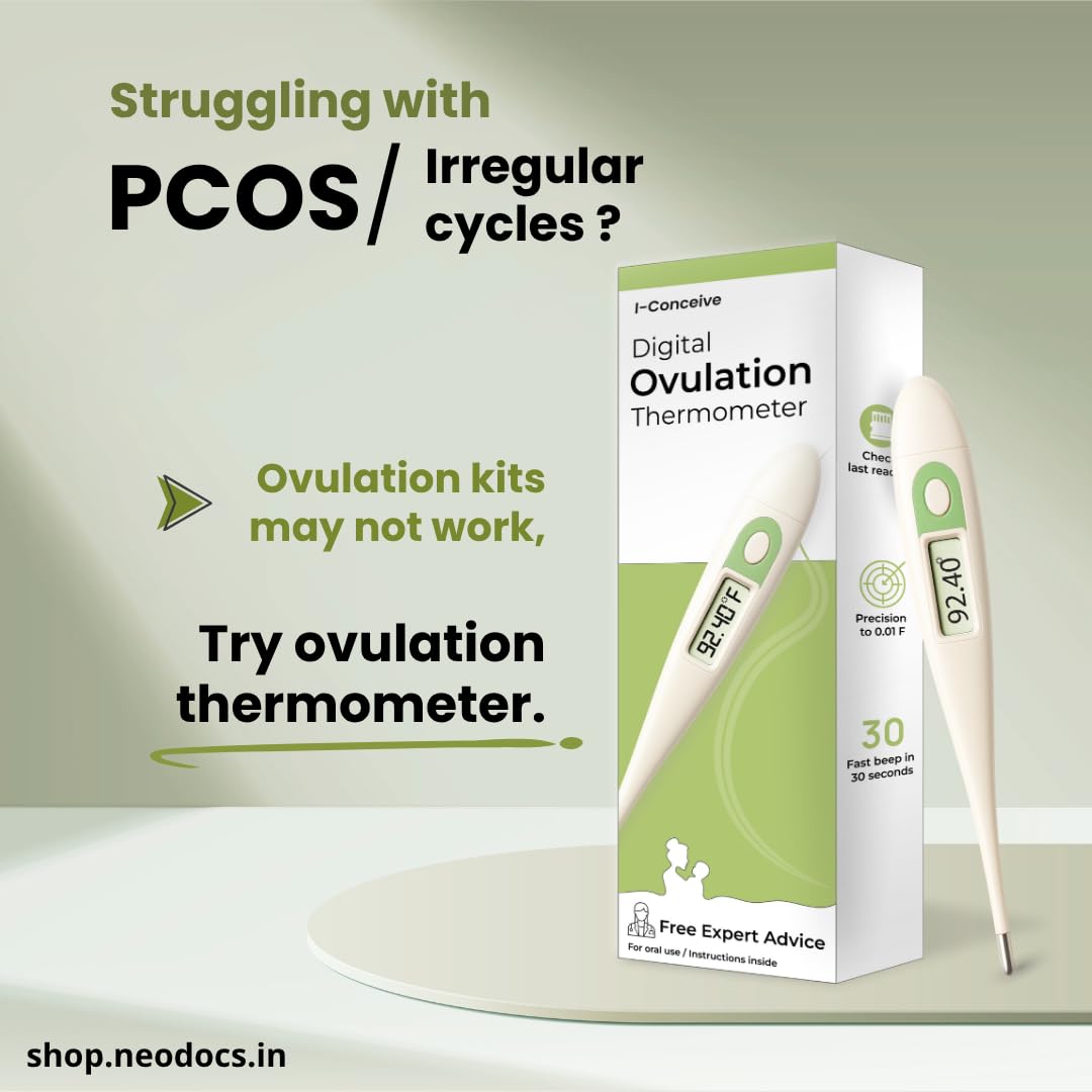 NeoDocs Basal Body Digital Ovulation Thermometer (2 Decimal Accuracy) – Pregnancy Planning & Temperature Tracking | BBT for Ovulation Detection - Image 2 thumbnail