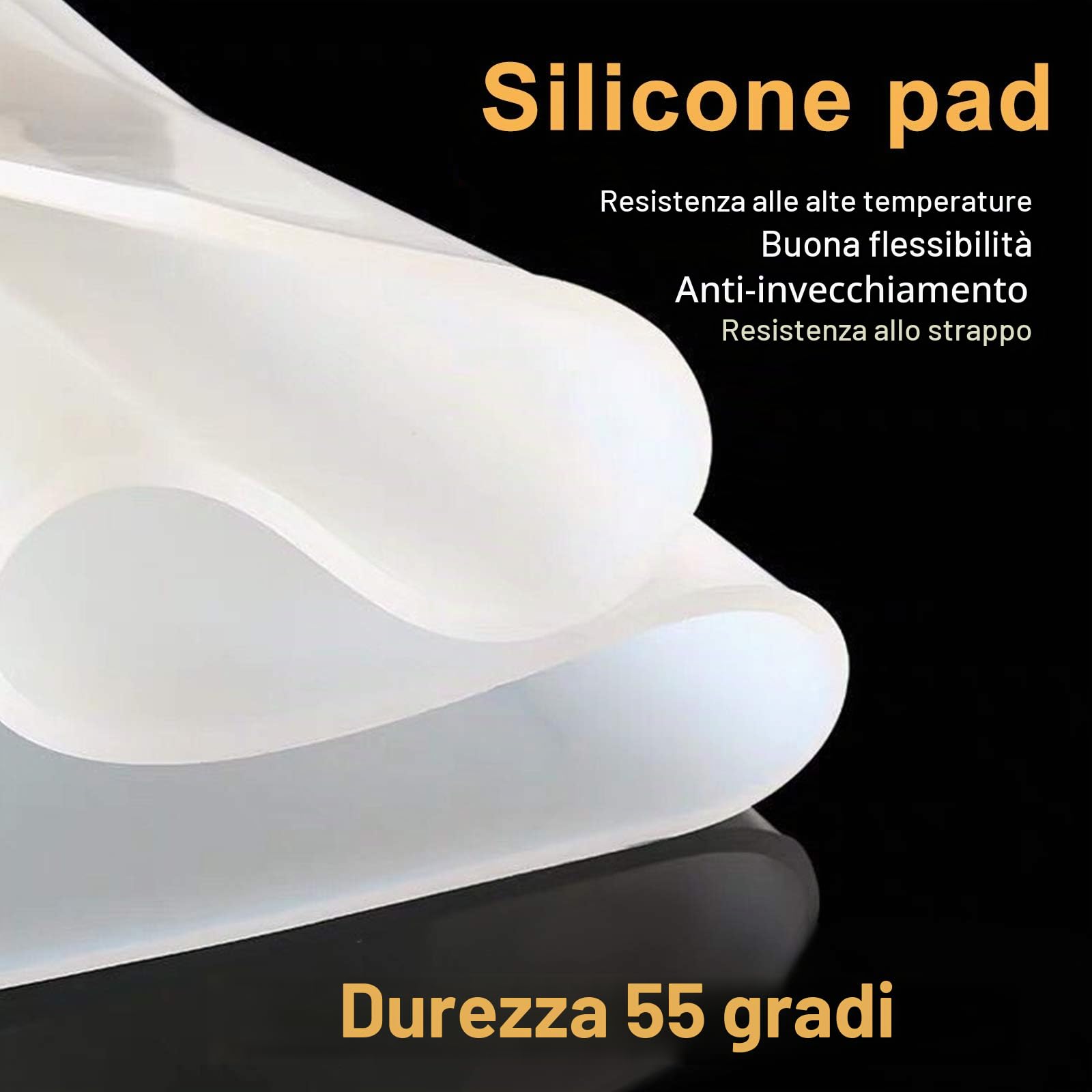 BENECREAT 2PCS Lastra in Gomma Siliconica Bianca 200x200x2mm Guarnizione Resistente alle Alte Temperature