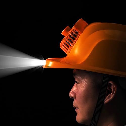 Miniatura 7 de Ventiladores duales de ventilación solar para casco duro y luz LED para seguridad en la construcción | Enfriamiento de 5 velocidades | Casco de