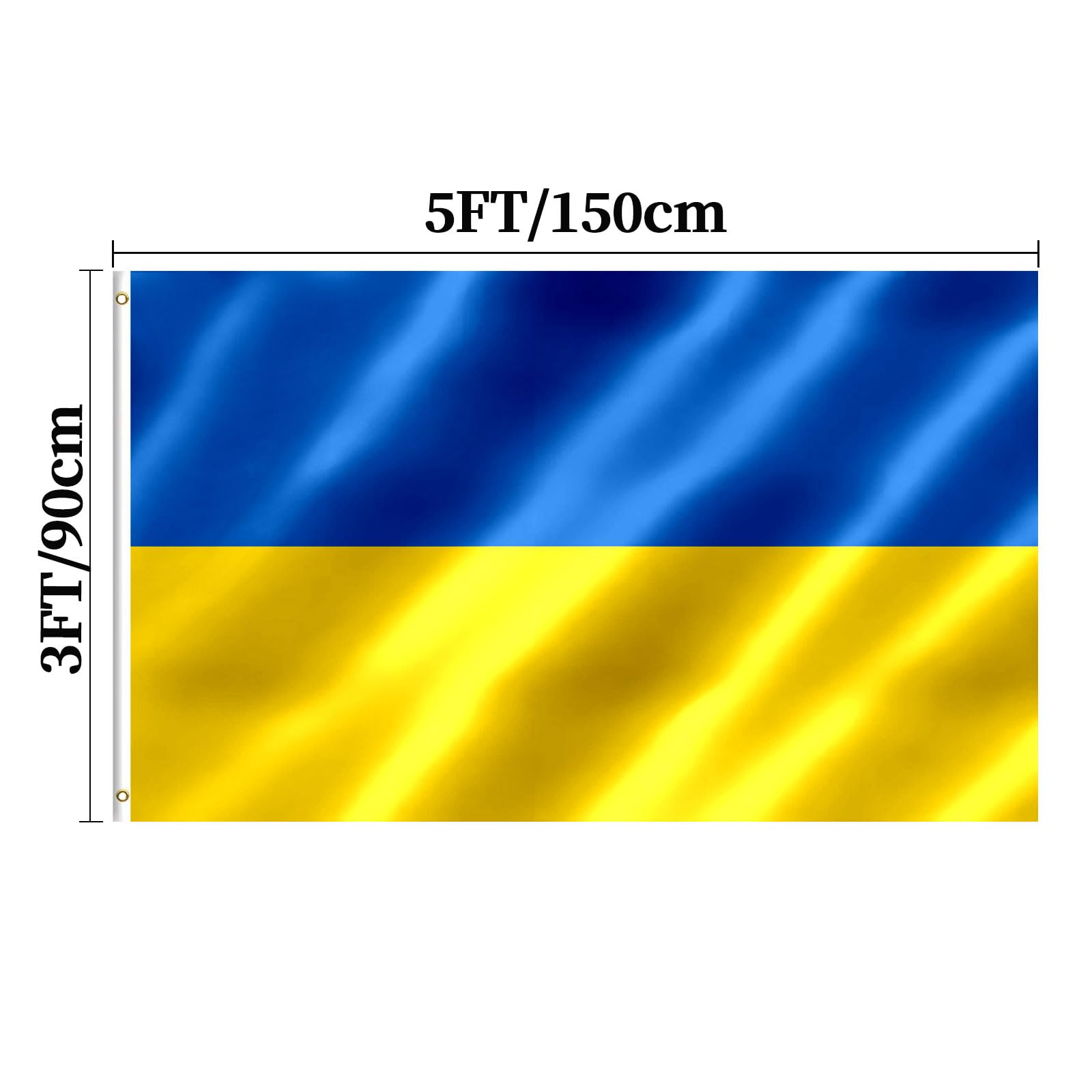Ukrainian Flag 3x5 FT Ukraine Flag With Brass Grommets Fade Proof For Outdoor Decor(Ukraine) - Image 2