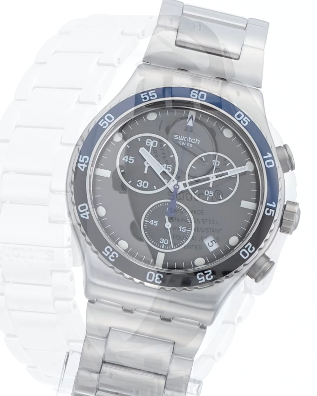 Amazon | [スウォッチ] 腕時計 Dark Blue NEW IRONY CHRONO YVS507G