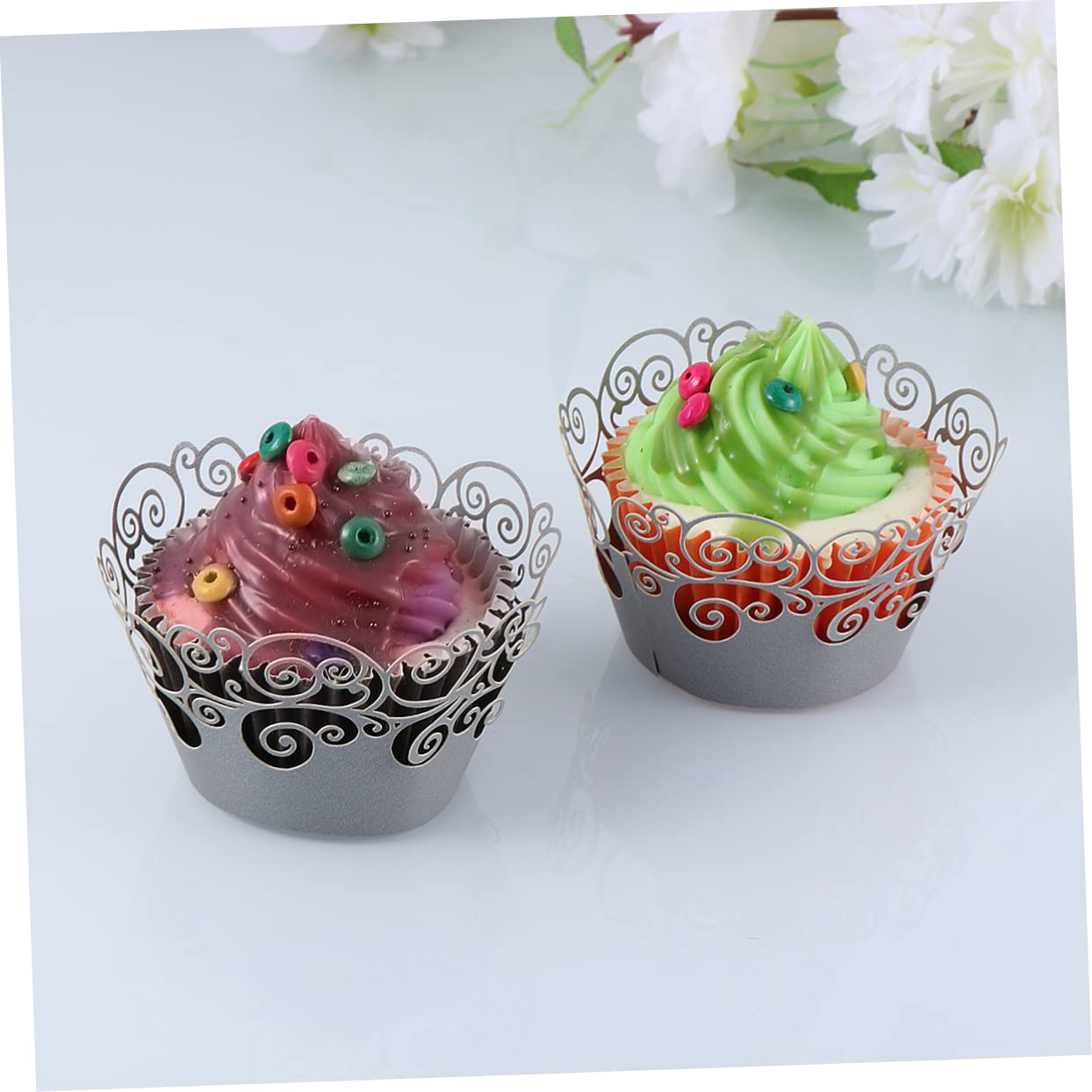 PRETYZOOM 180piezas Envoltorios De Pastel De Diseño De Huecos Resistencia Altas Temperaturas Perfectos Para Decoración De Tartas Cumpleaños y Bodas
