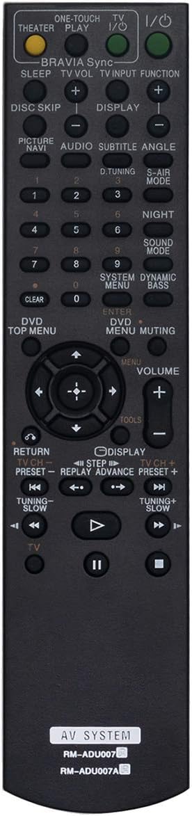 RM-ADU007A Replace Remote Control Applicable for Sony DVD Home Theater System DAV-HDX285 DAV-HDZ485 DAV-HDX287WC DAV-HDX587WC DAV-HDX589W DAV-HDX585 DAV-HDX686W RM-ADU007A Replace Remote Control Applicable for Sony DVD Home Theater System DAV-HDX285 DAV-HDZ485 DAV-HDX287WC DAV-HDX587WC DAV-HDX589W DAV-HDX585 DAV-HDX686W